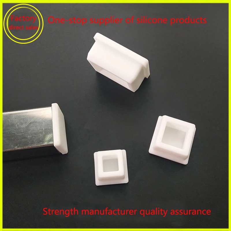 Square Furniture Leg Pipe Plug-in Plug Noise Reduction Anti Slip Decoration Dust Cover White/black 9.6-28.6mm