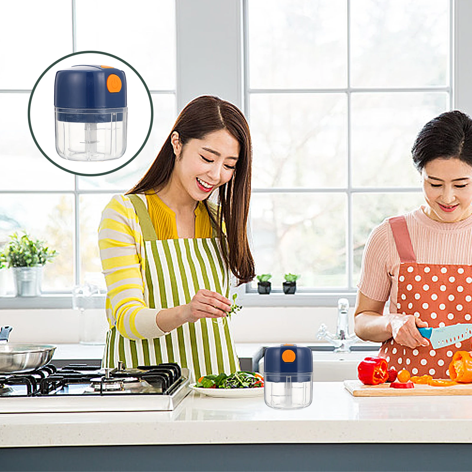 

Electric Garlic Masher Stainless Steel Kitchen Tool Mini Food Processor ABS Material Vegetables Tools Easy Clean Portable Baby