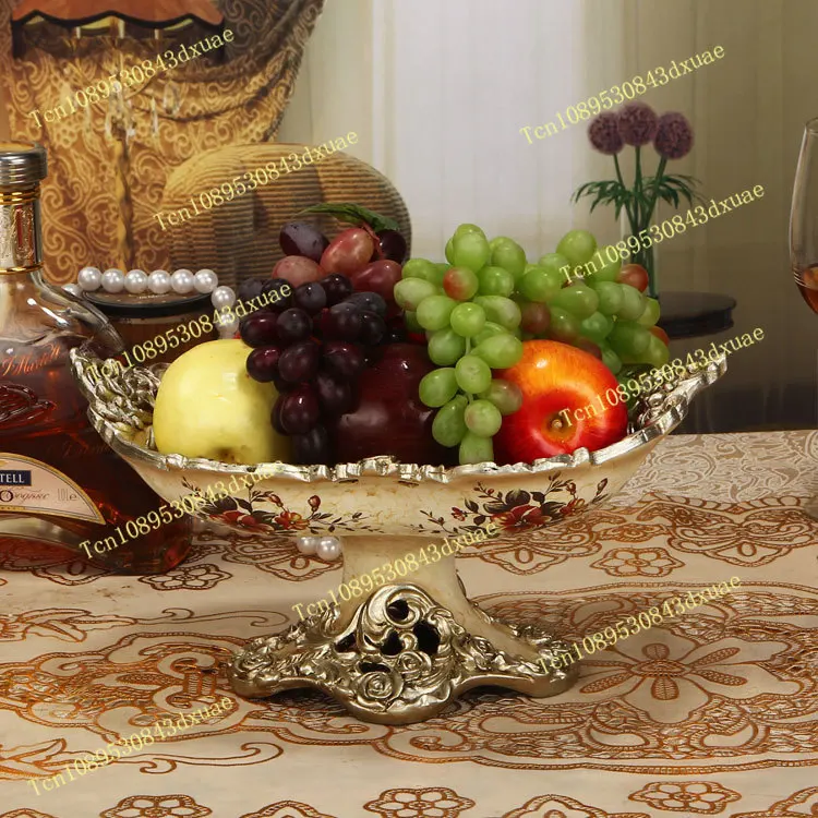 Home living room decorative resin dried fruit plate coffee dining table locker craft ornament
