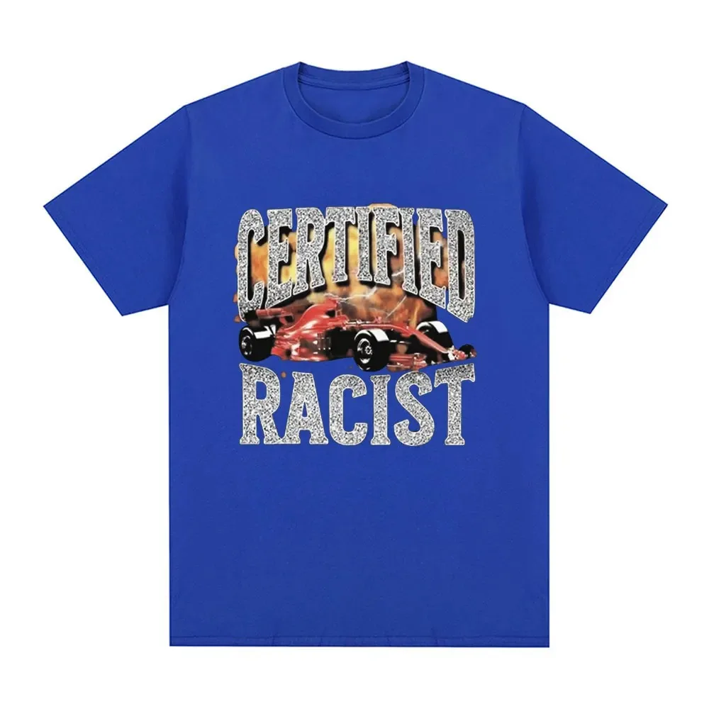 Certified Race Car Funny Graphic T-Shirt Men Fashion Vintage Short Sleeves T-shirts Cotton Casual Oversized Tee Shirt Streetwear