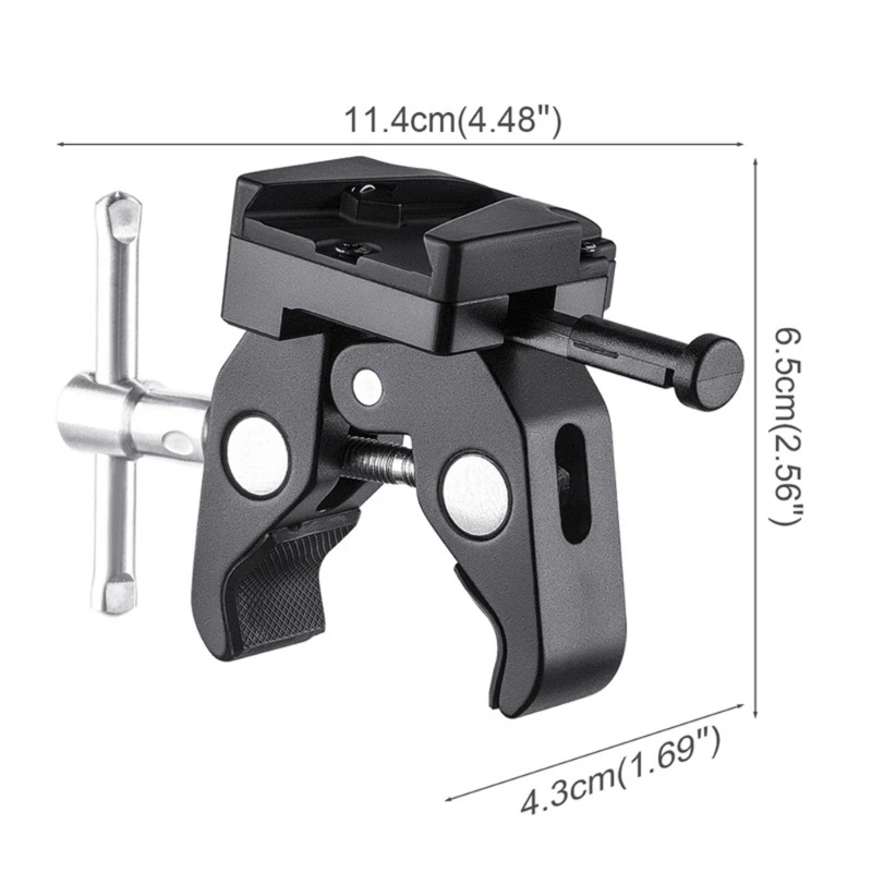 M17B Professional V Clamp Claw Clamp ด้ามจับโลหะที่ได้รับการอัพเกรดและการออกแบบน็อตแบบฝังเพื่อความเสถียร