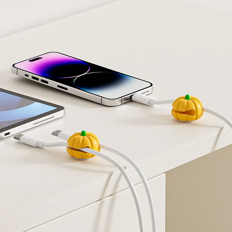 Silicone USB Cable Organizer USB Charging Cable Winder Desktop Tidy Management Clips Cable Holder For Mouse earphone Accessories