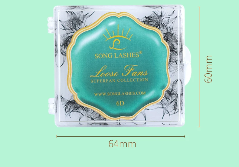 NEW Song Lashes Promade Fans Pointy Base Loose Fans Sharp Thin Root Korea PBT Material 500 Fans