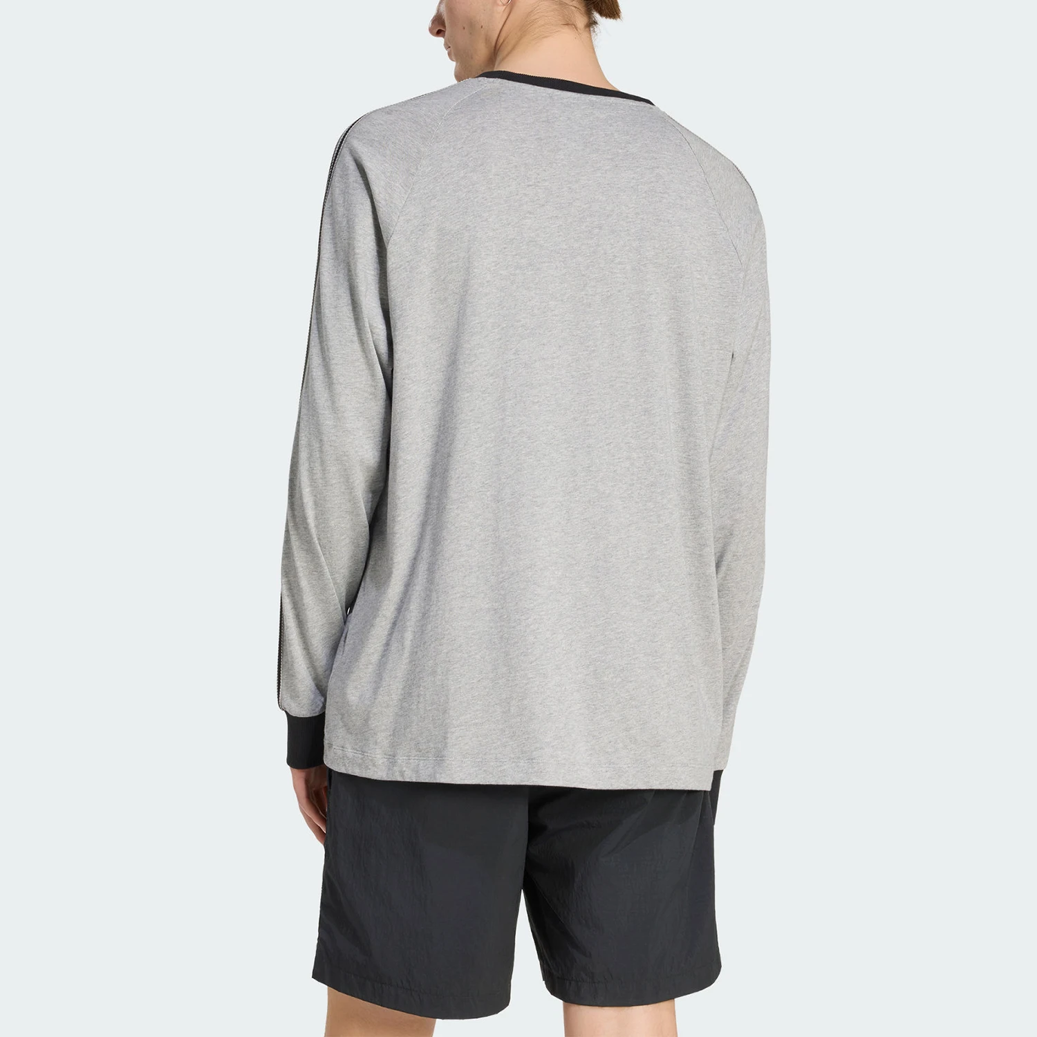 Adidas Authentic Three Leaves Men's Round Neck Pullover Sports Long Sleeve Top KV4703