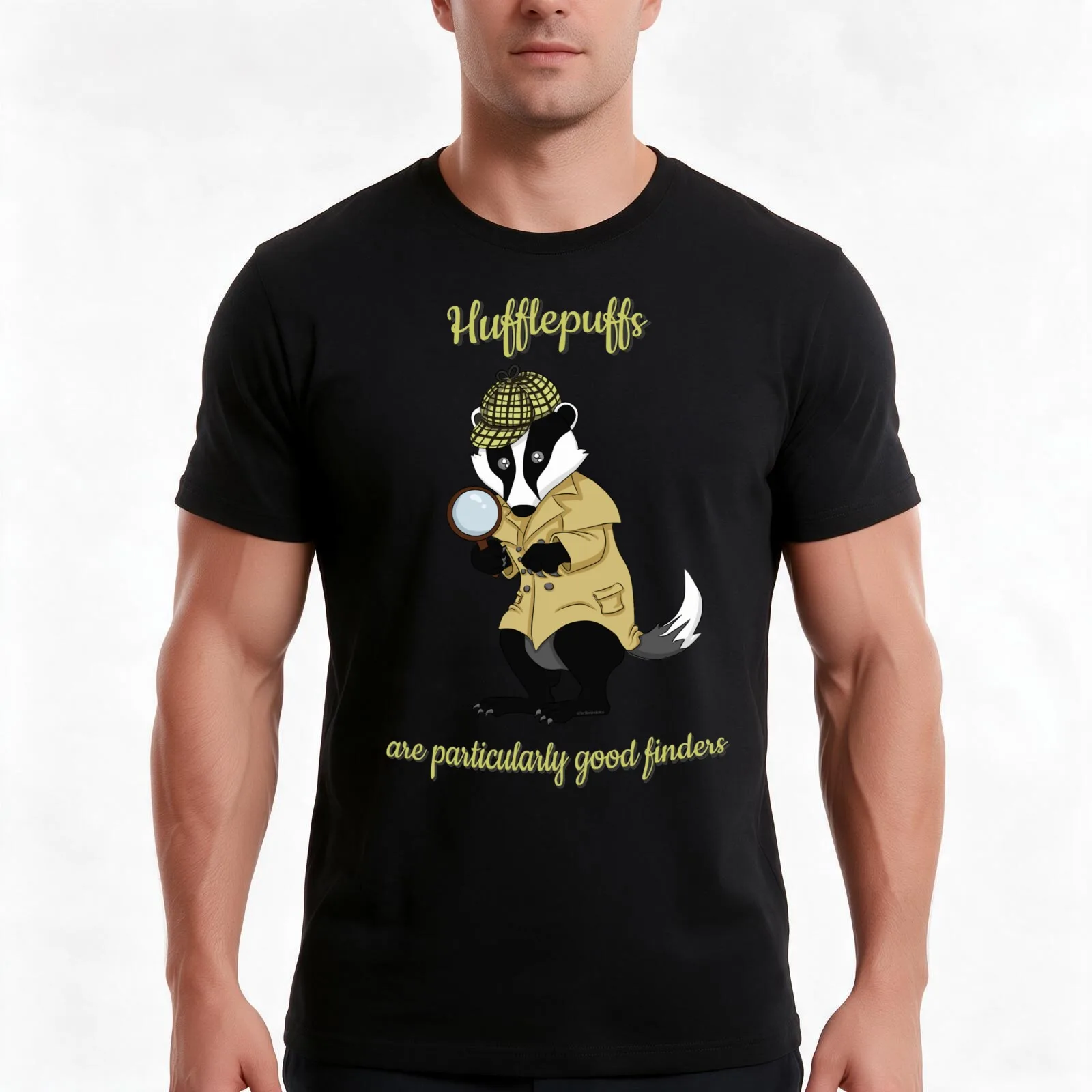 Magic badgers are particularly good finders! T-Shirt, Summer Casual Cotton Tee, Oversized Streetwear Tops, Vintage Graphic Print