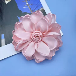 10cm French Handcrafted Rose Corsage Fabric Brooch Exquisite High-End Flower Pin for Elegant Backpack Accessories