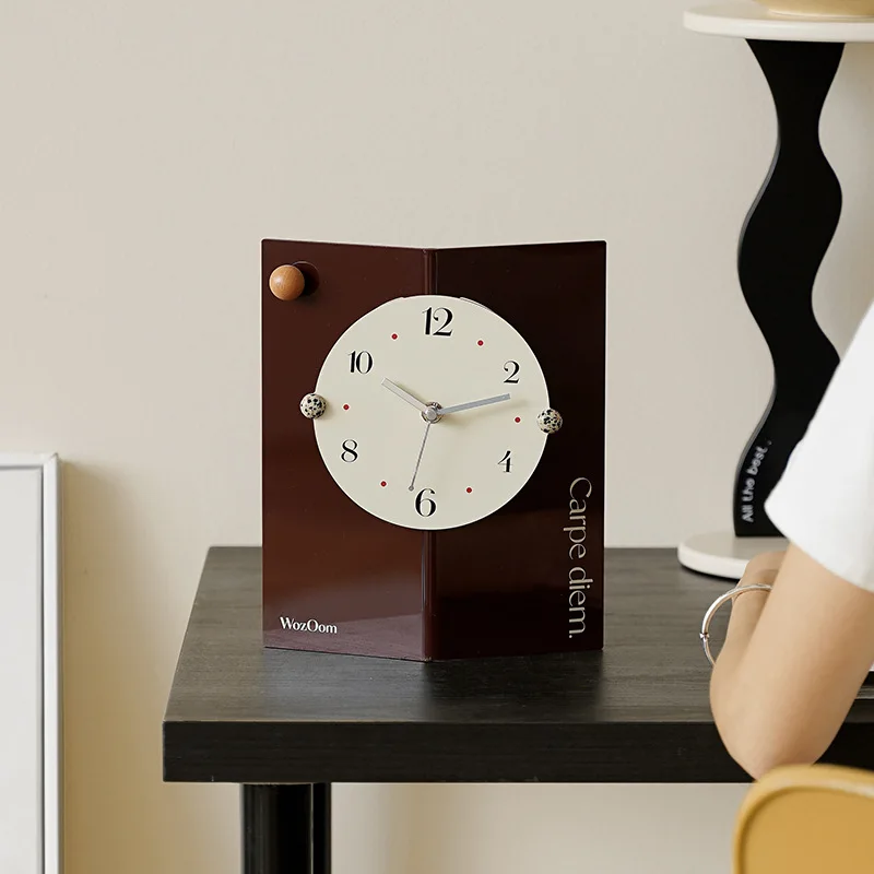 

Desk Table Clocks Office Desk Decor Vintage Style Acrylic Home Decoration Craft Ornament Gift Modern Table Clock for Living Room