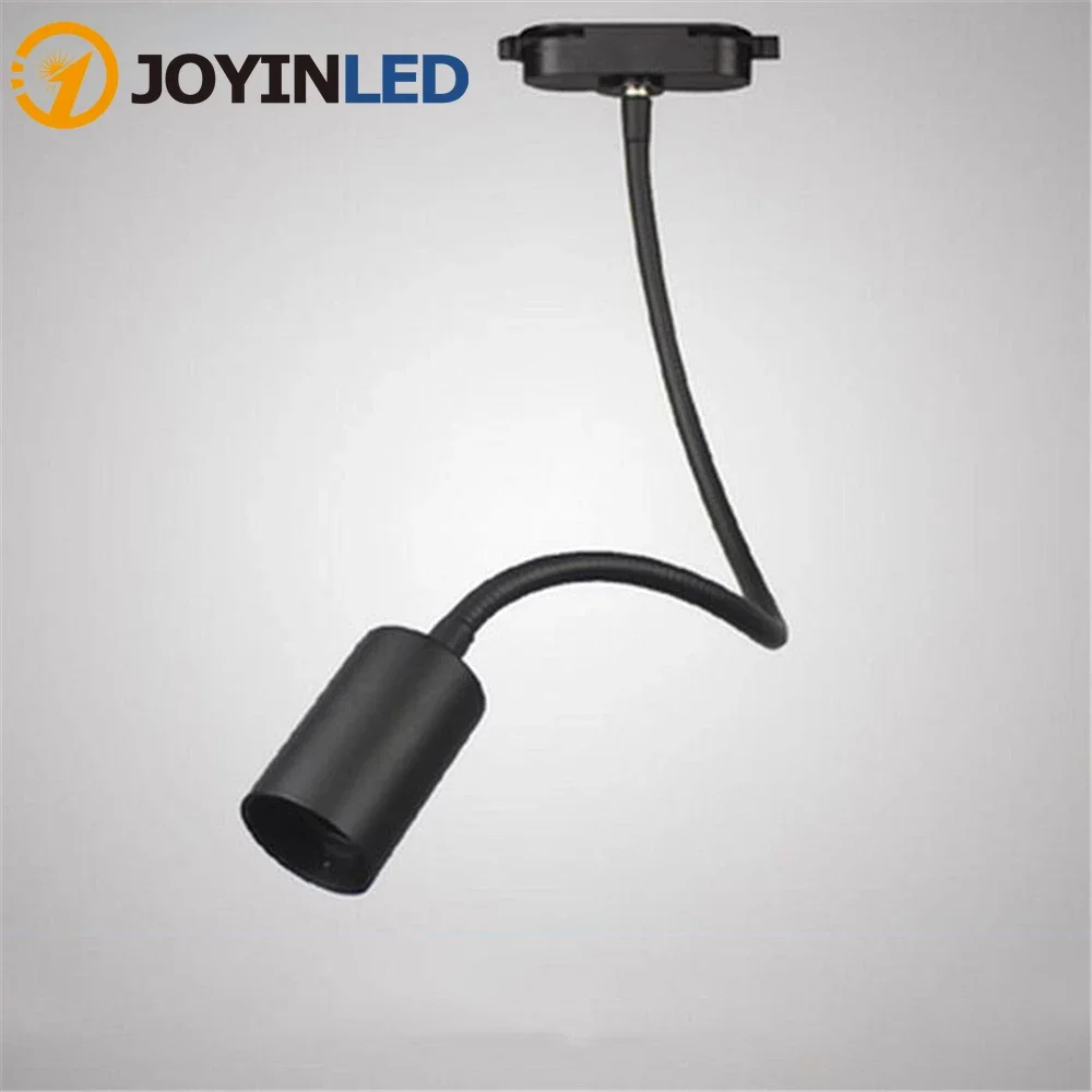LED Track Lighting, Gooseneck Rail E27 Adjustable Ceiling Spotlight Fixture,Directional Accent Spot Light for Kitchen Industrial
