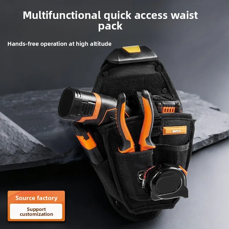 Multi Purpose Tool Waist Bag Tool Kit Wear-resistant Electrician Bag Hanging Waist Tool Storage Bag Electric Drill Quick Hanging