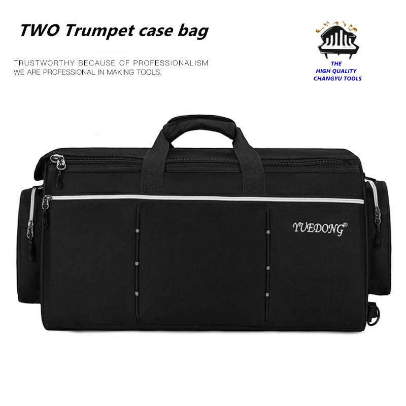 TWO Trumpet case bag Thick durable backpack portable Two Trumpet one-piece bags Wind instrument case parts