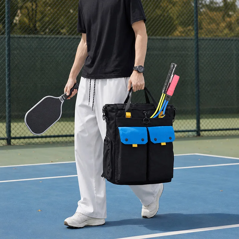 Waterproof Badminton Tennis Racket Bag with Shoe Compartment Pickleball Paddle Backpack for Men Women