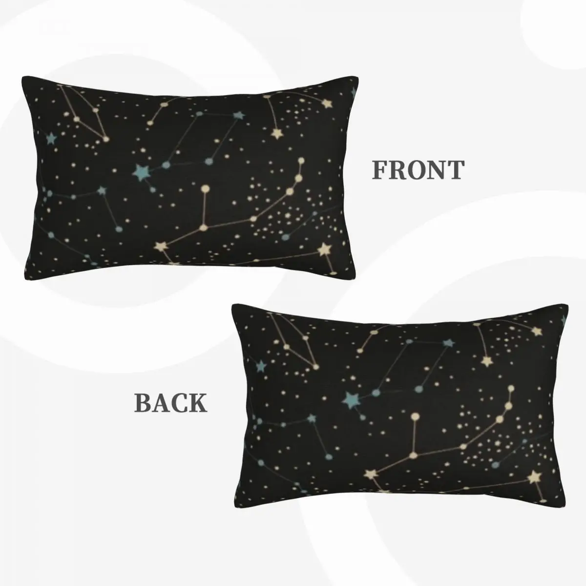 Constellation Star Clusters Galaxies Print Halloween Rectangle Pillowcase Cushion Cover Bedroom Bed Home Comfort Throw Pillow