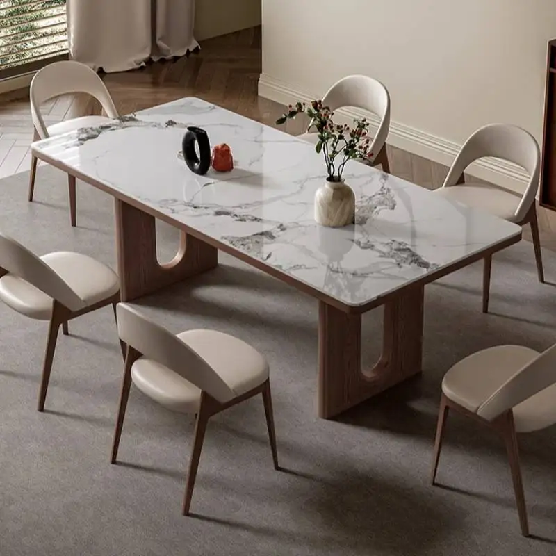 Unique Protect Design Dining Table Luxury Modern Sintered Stone Nordic Dining Table Conference Study Mesa Comedor Furniture
