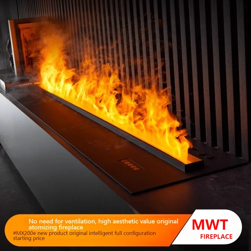 

2025 Smart "Ambient Fireplace" with White Noise & Humidifier | 6D Holographic Flame & 10 Crackling Sound Effects | WiFi/Bluet