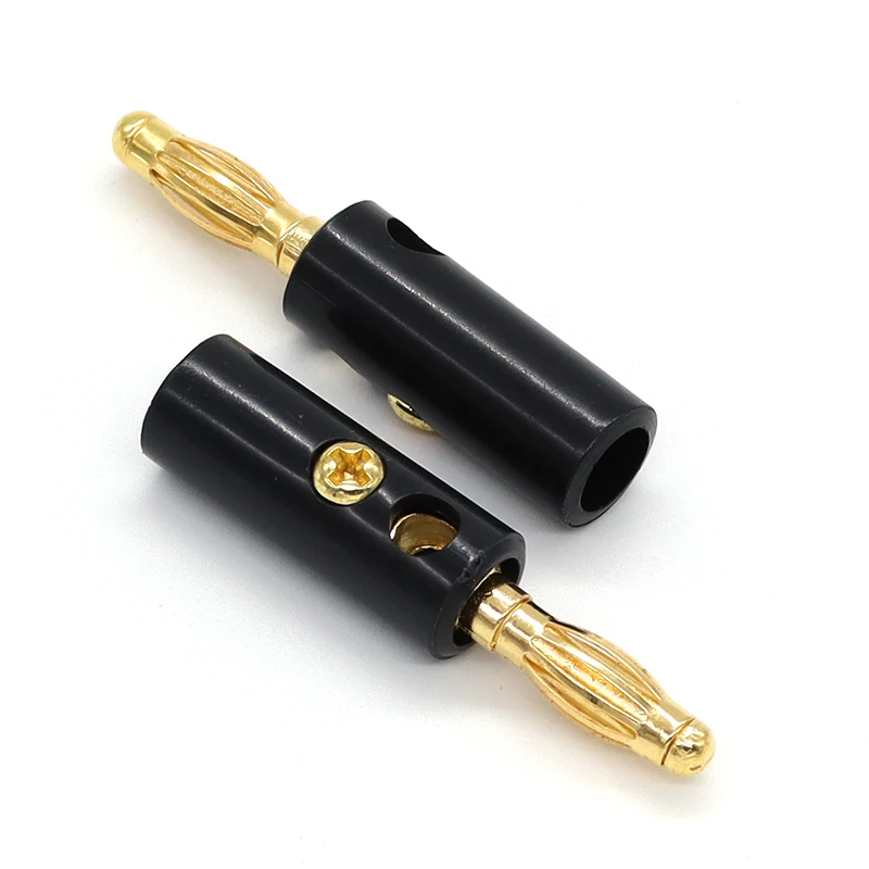 10/20/50Pcs Audio Speaker 4MM Standard Banana Head Gold Plate Black/Red Base for Speaker Wire Connection