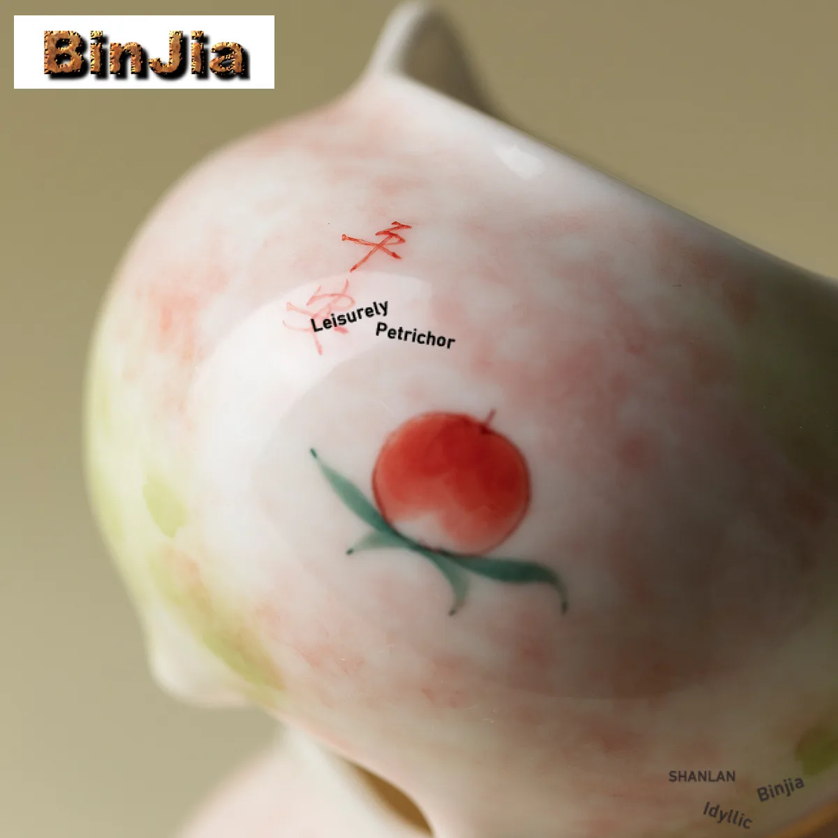 Hand-painted Peach Three-legged Incense Holder Zen Garden Incense Burners Consecrate Censer Cafes Accessories Ornaments Supplies