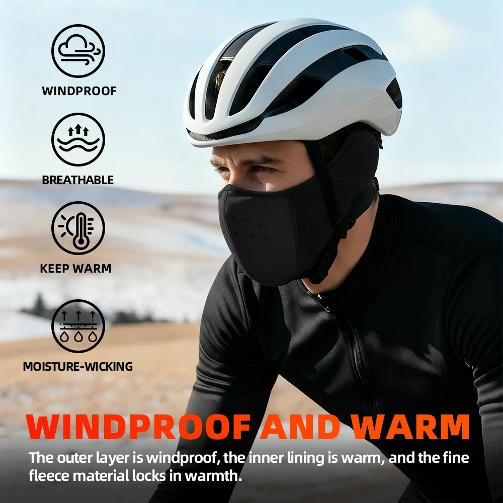 Winter Fleece Face Cover Ear Cover Neck Warmer Windproof Breathable Hunting Hiking Cycling Ski Snowboard Scarf Balaclava Warm