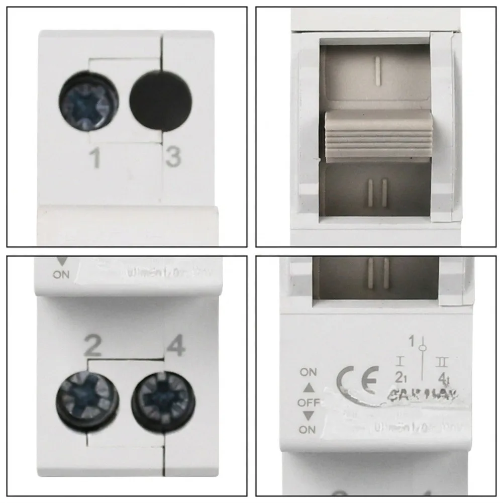 AC230/400V Dual Power Manual Transfer Switch for Grid Generator Isolation with Silver Alloy Contacts DIN Mount