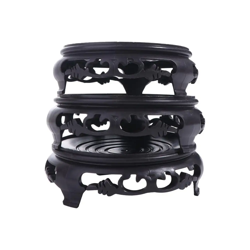 Creative Plastic Flowerpot Base Antique Thickened Flower Tray Bracket Circular Bonsai Tray Decoration Base Office Planting Tool
