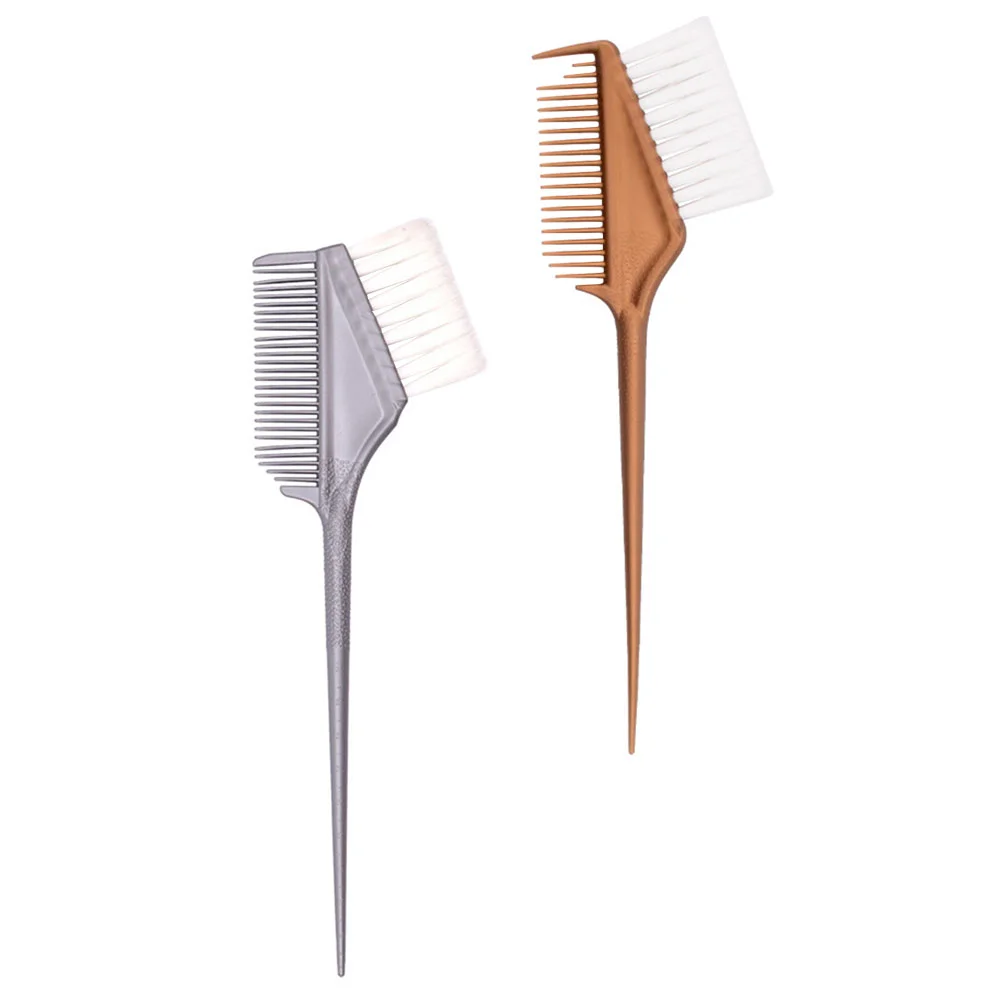 

2 Pcs Hair Dye Combs Lightweight Salon Home Use Dye Brush Tint Tool Foiling Highlights Dust Oil Dandruff