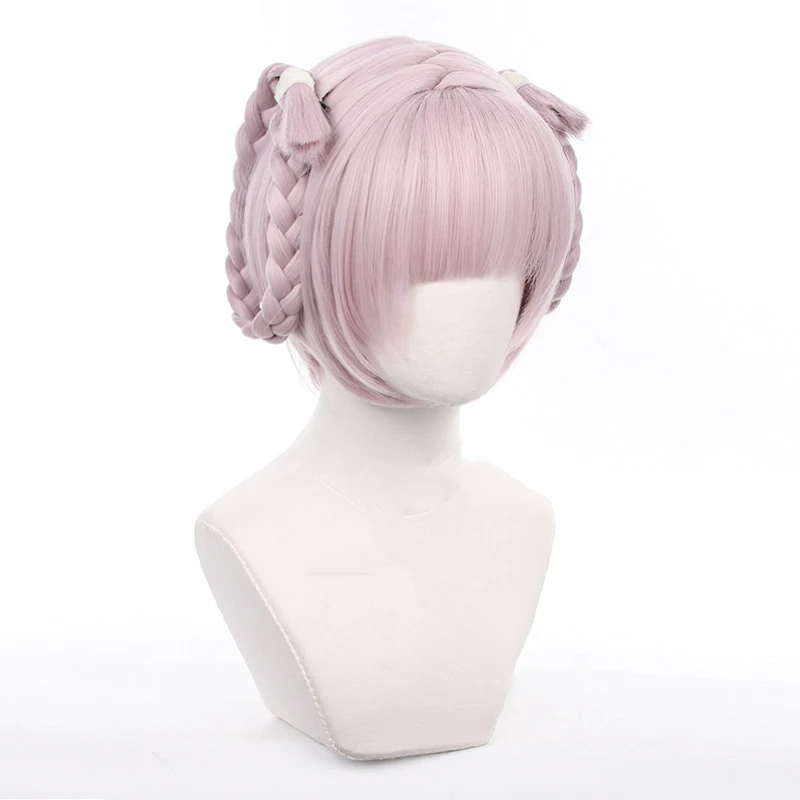 Anime Roep van de Nacht Nazuna Nanakusa ‌   Cosplay Pruik Roze Vlecht Haar Yofukashi no Uta Hittebestendige Synthetische Pruiken Halloween