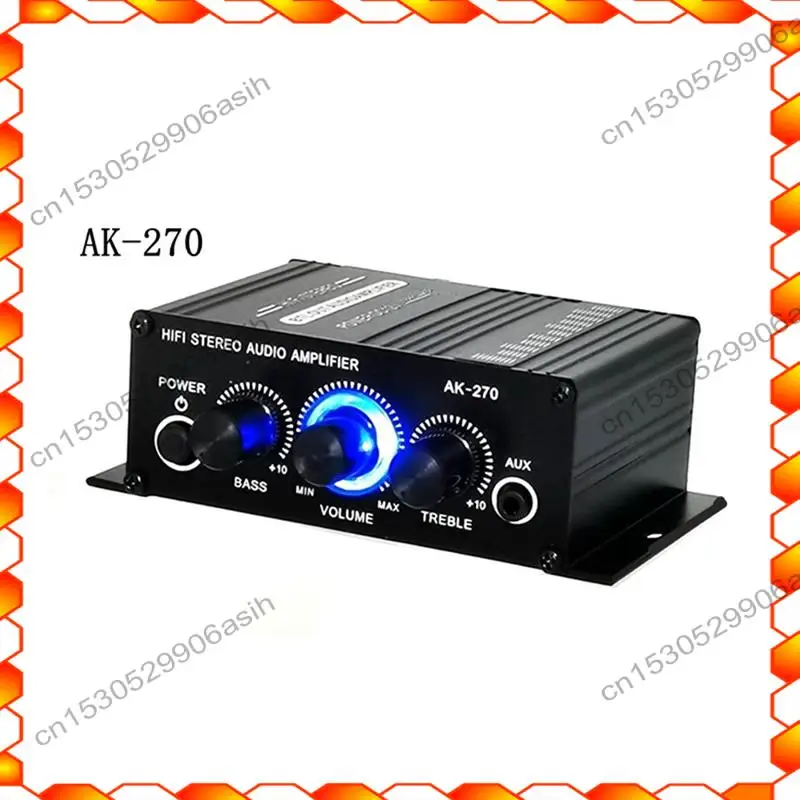-AT52 AK-270 AK270 12V Mini HIFI Wzmacniacz Audio Domowy Samochodowy Kino Wzmacniacz 2 Kanałowy Wejście USB/SD AUX