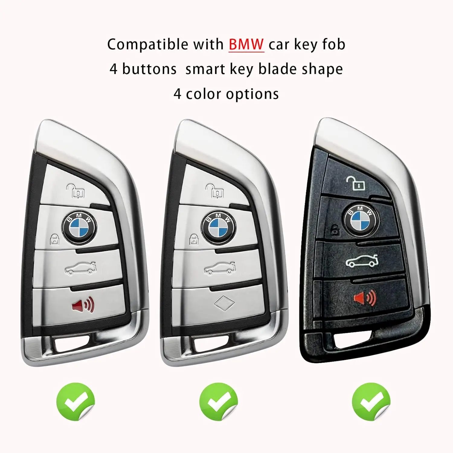 Car Key Case Cover for BMW 230i 330i 430i 440i 530e 530i 540i 740i 745e 750i 840i M2 M235i M240i M3 M340i M4 X1 X2 X3 X4 X5 X6