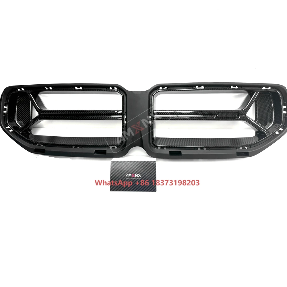 

Real Dry Carbon Fiber Front Bumper Grill for 2023-2026 G87 M2 Conjoined CSL Style Front Grilles