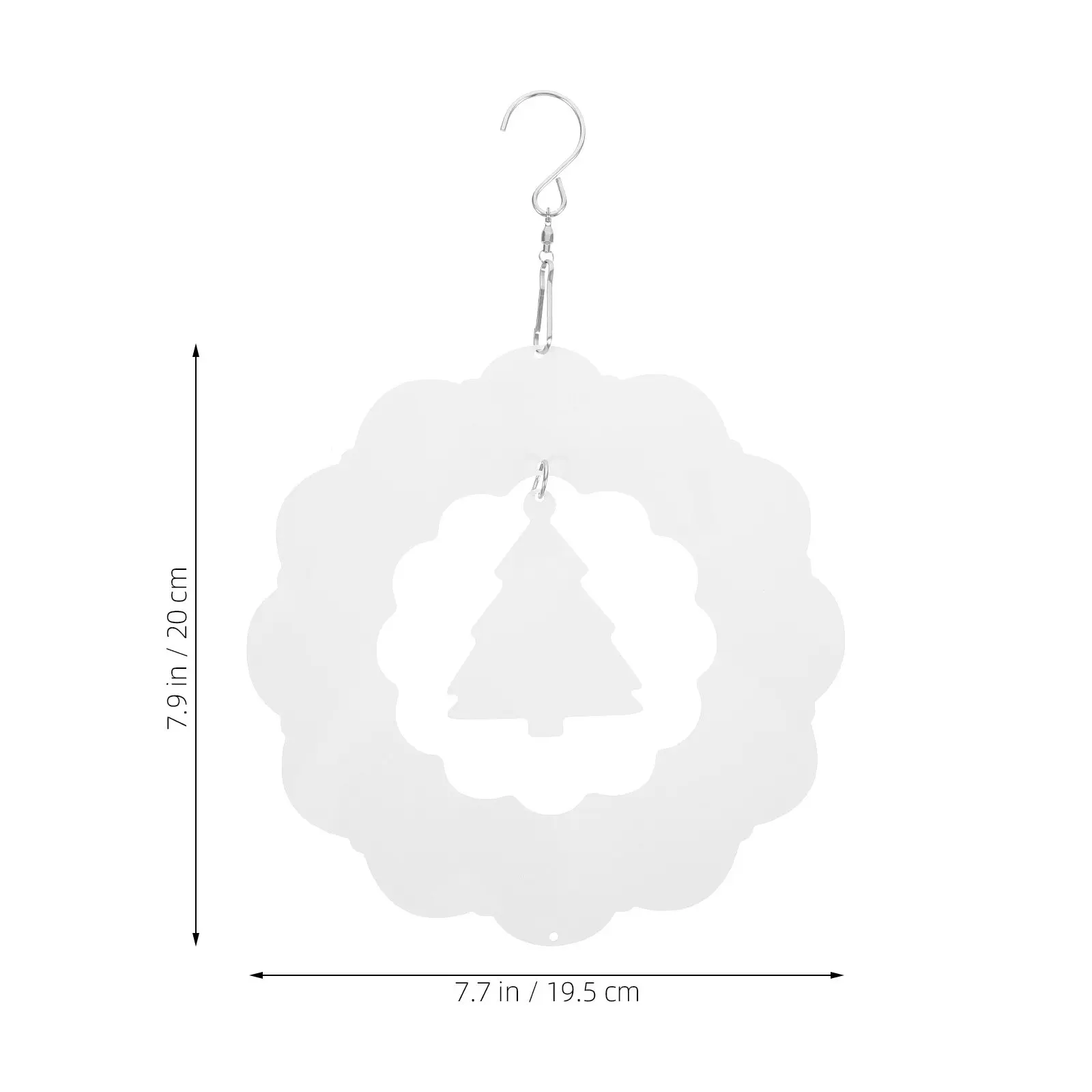 Blank Aluminum Wind Spinner for Sublimation DIY Custom Decoration Outdoor Garden Yard Porch Door Hanging Christmas Tree Ornament
