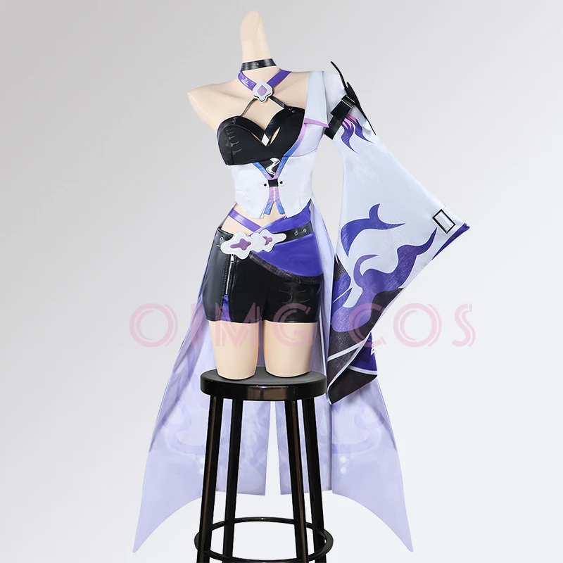 Acheron Cosplay French maid Costume Honkai Star Rail Carnival Uniform Wig Anime Halloween Costumes Men Game