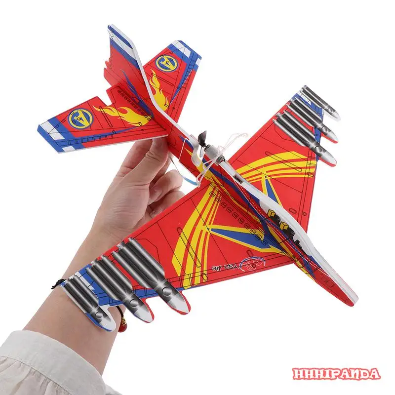 Hot Play Hand Throwing Airplane Electric Plane Foam Airplane Electric LED Foam Throwing Glider Aircraft Model Outdoor Boys Toy