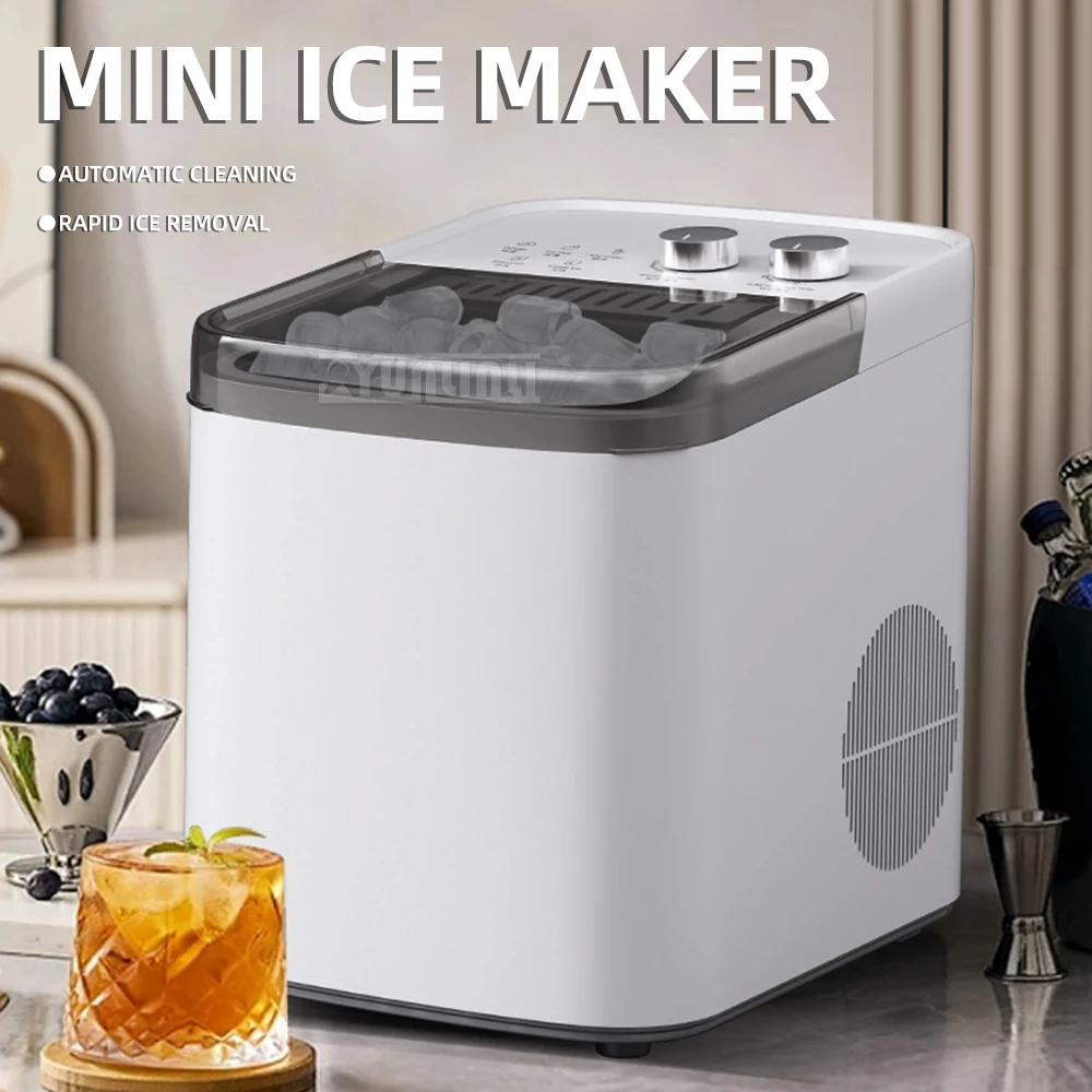 2026 Small Fully Automatic Ice Maker Home Use Maquina Gelo Ijsmachine Easy Cleaning Ice Tray