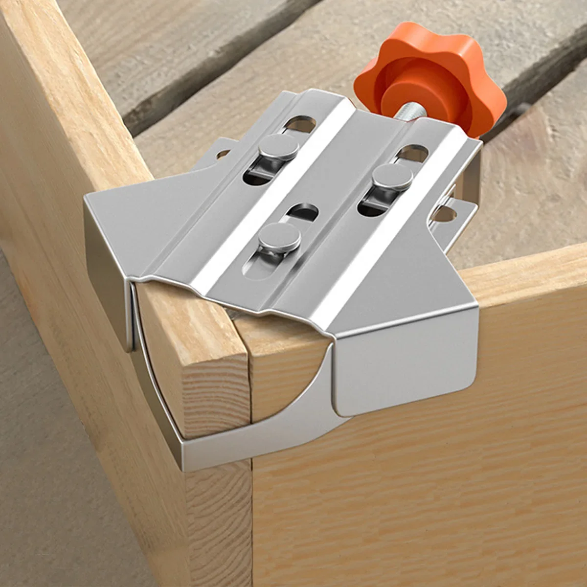 Eckklemme aus Stahl 90 Grad, Rechtwinkelklemme für Schreiner, Schnellverbindungsklemme mit Verstellbarem Schwenkbacken für DIY-Rahmengestaltung und Schweißen – Detail 7
