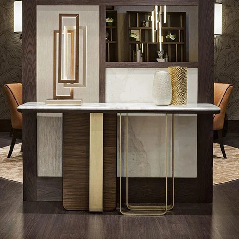 The living room entrance table is modern and simple, and the Italian light luxury is after the Nordic table