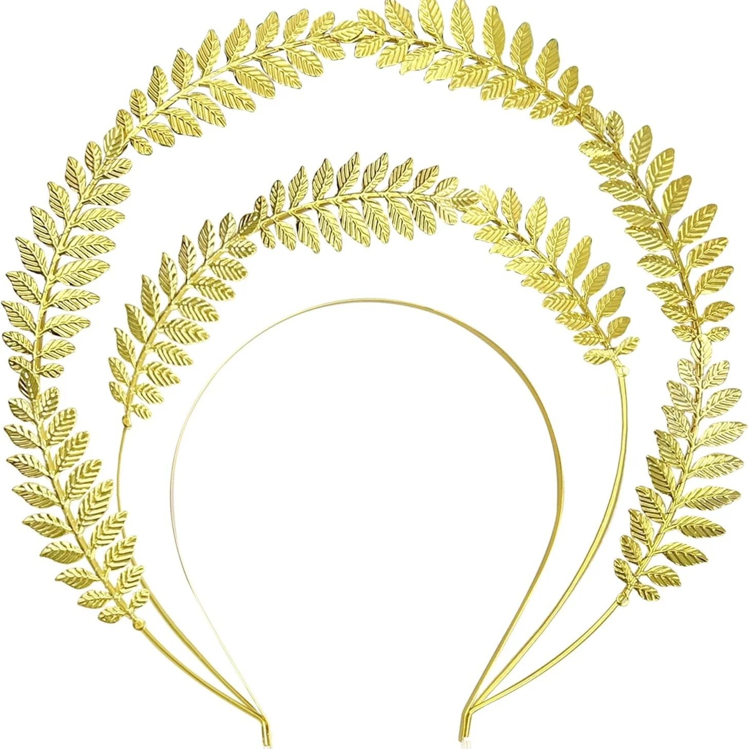 Laventy Gold Halo Crown Greek Leaves Crown Headband Sunburst Headpiece Goddess Costume for Wedding Photoshoot Cosplay