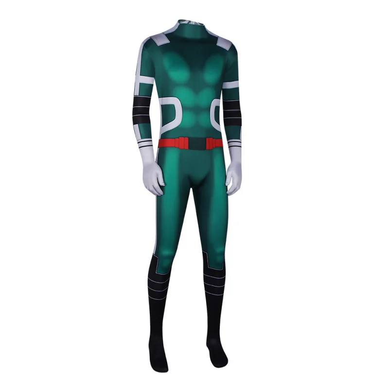 Anime My Hero Academia Izuku Midoriya Cosplay Costume Boku No Hero Academy Deku Print Jumpsuit Boy Men Superhero Zentai Bodysuit view 4