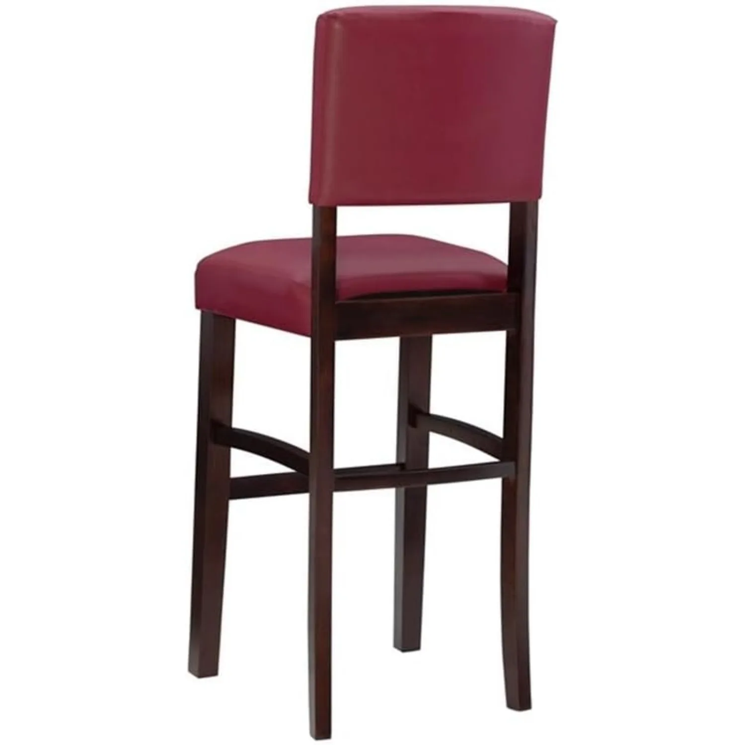 Tamborete de bar giratório Monaco de 30", banco de altura de balcão de couro PU vermelho escuro para ilha de cozinha, bar e pub doméstico