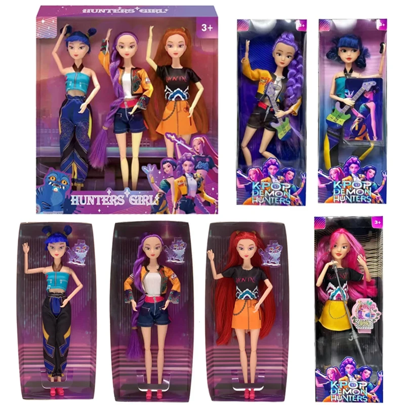 

HOT KpopDemon Hunters Action Figure New K-POP Demon Slayer Vinyl Doll Lumimila Zoey Desktop Ornament Toy For Kid Gifts