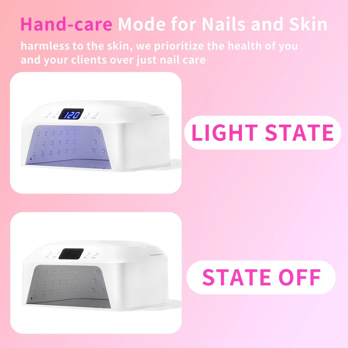 Lámpara UV profesional para uñas de 71 LED, secador de uñas de gran espacio con almohada de mano, Sensor inteligente, lámpara UV de 72 W para manicura y pedicura sensor automático, espacio suficiente para salón en casa