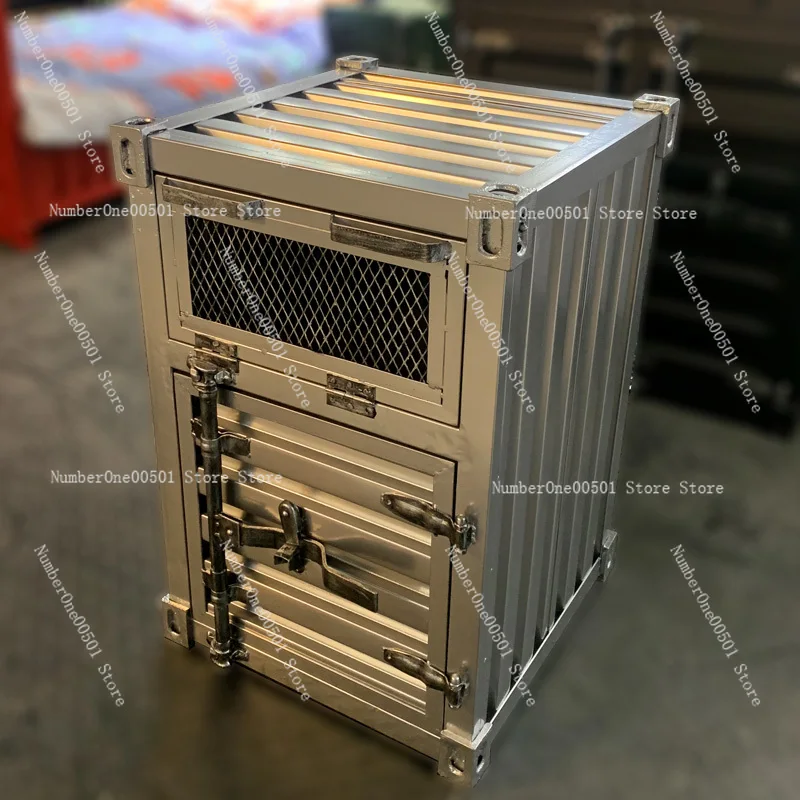 Home Living Room Bedroom Ins Industrial Style Vintage Cabinet Container Shaped Multifunctional Storage Side Drawer Cabinet