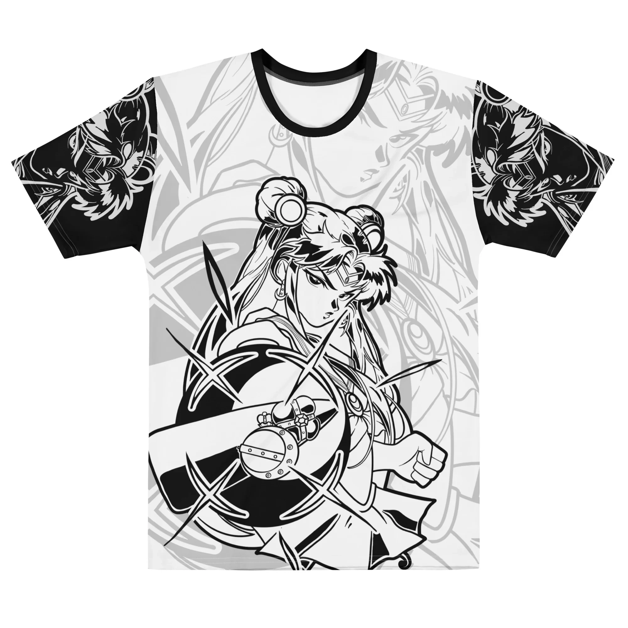 

2026 New Bandai "Sailor Moon Monochrome Ink Art T-Shirt" Kids/Adults Are Suitable for Daily and Training Wear