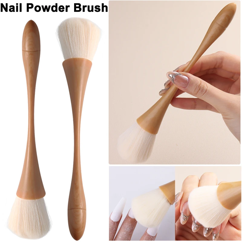 Wooden Fan Makeup Brush,Cosmetic Brush Loose Powder Brush ,Highlighting Brush Blush Brush-Soft Hair Makeup Fixing