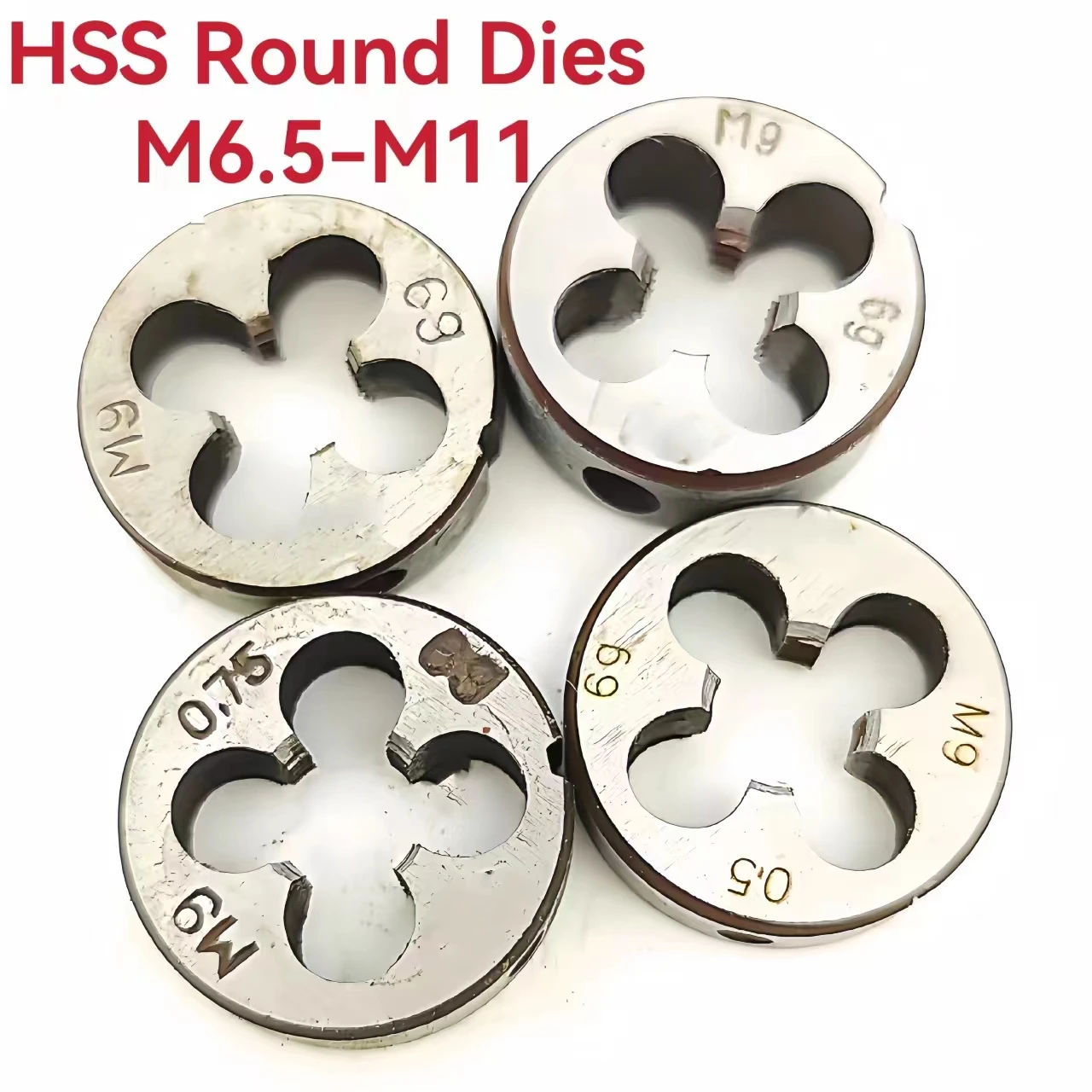 

HSS high-speed steel metric high-precision threaded Round Dies right-handed M6.5 M7 M7.5 M8 M8.5 M9 M9.5 M10 M11