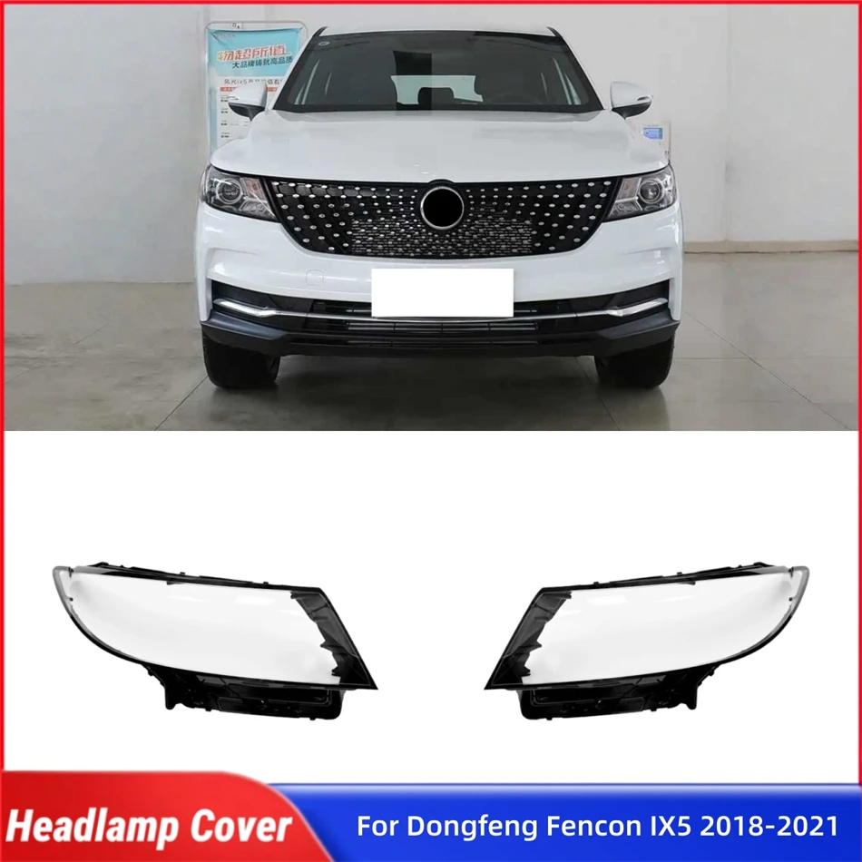For Dongfeng Fencon IX5 2018 2019 2020 2021 Car Accessories For Cars Polycarbonate High Gloss Fully Transparent Headlight Cap
