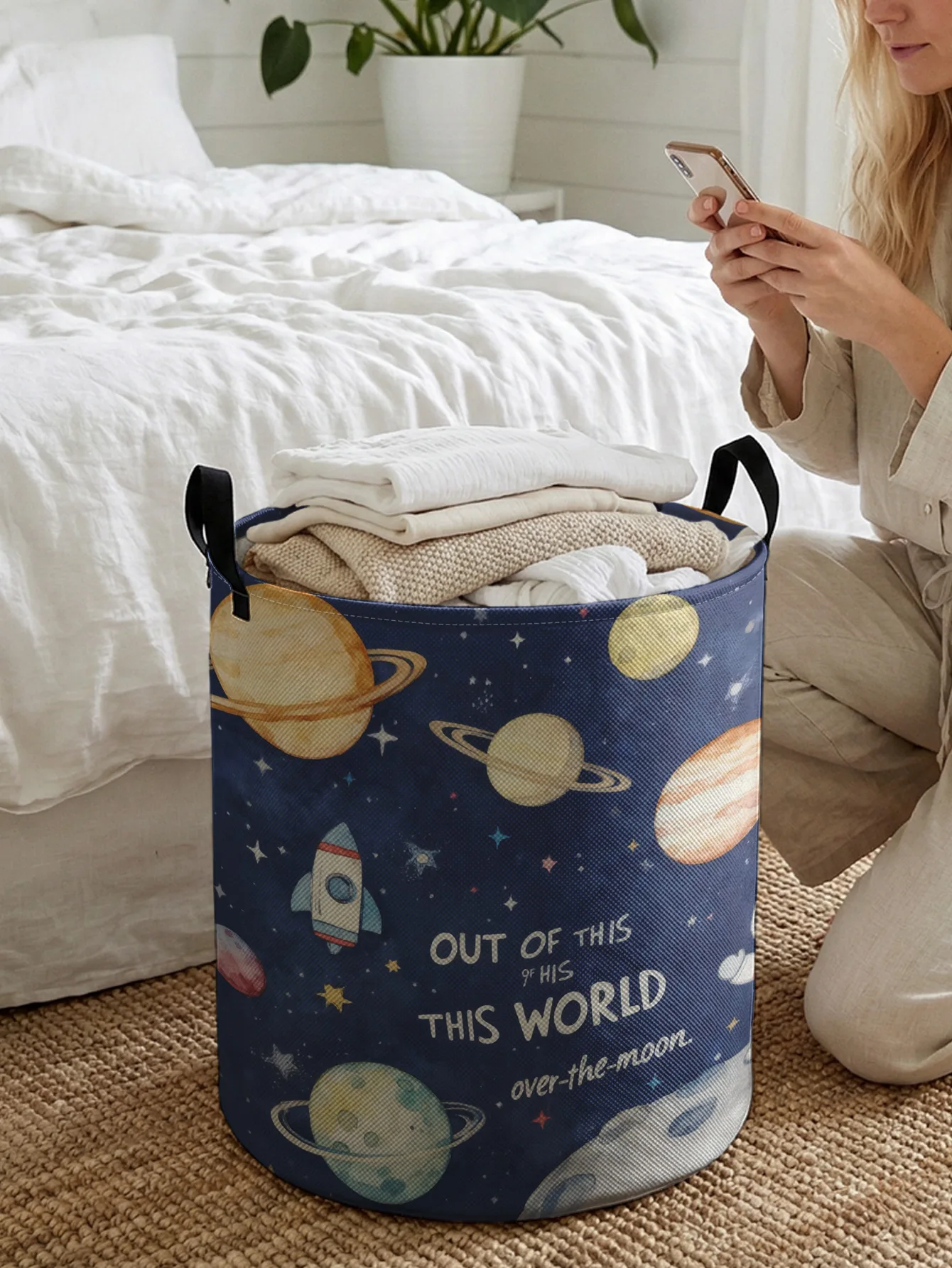Cesta de Almacenamiento Plegab - Storage Basket Fabric reseña y precio