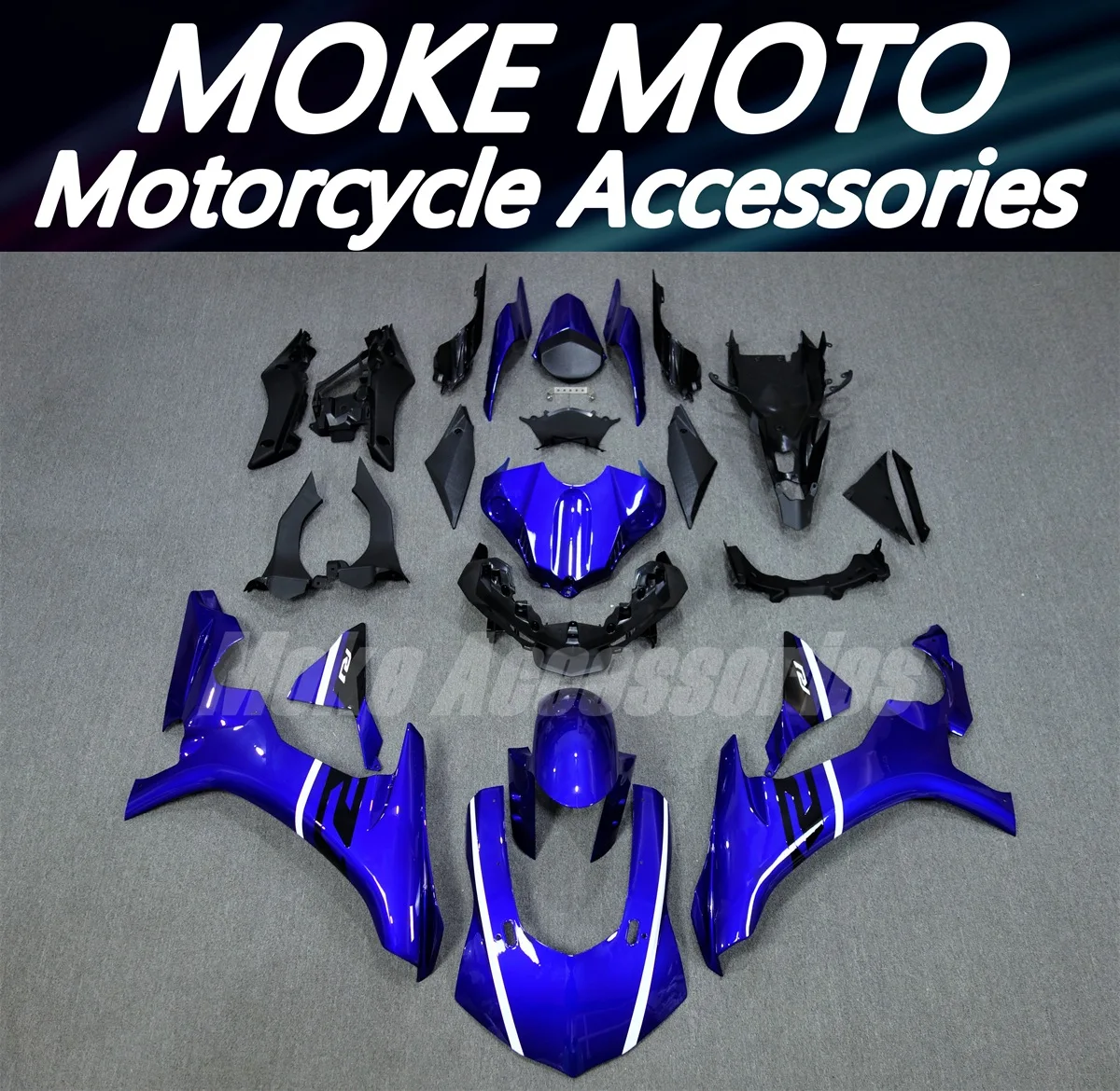 

Moke moto Motorcycle Fairings Kit Fit For Yzf R1M R1 2015 2016 2017 2018 2019 Bodywork Set High Quality Abs Injection Blue/black