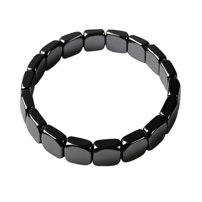 Men Hematite Bracelet Reclaim Your Edge Confidence Natural Hematite Stone Beaded Stretch Healing Bracelets Trendy Jewelry Gifts