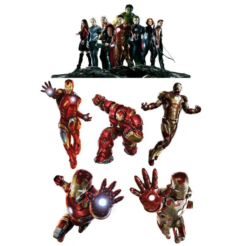 Marvel Legends Avengers Accessories Hulk Spider-Man Iron Man Creative Car Decorative Stickers 3D Personalized Car Stickers Set