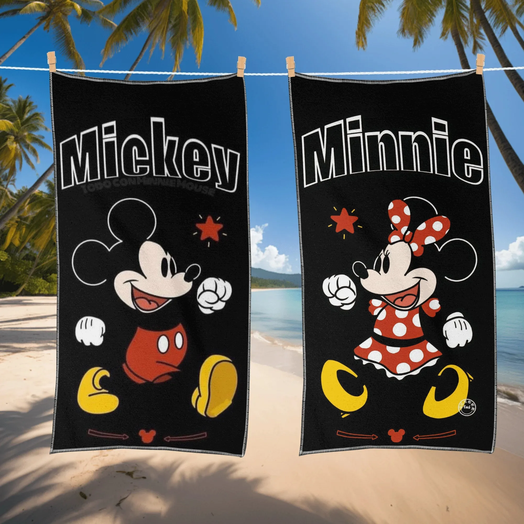 

Disney Mickey & Minnie Beach Towels: Fun for Your Next Beach Getaway! Suitable for beach towels, towels, bath towels