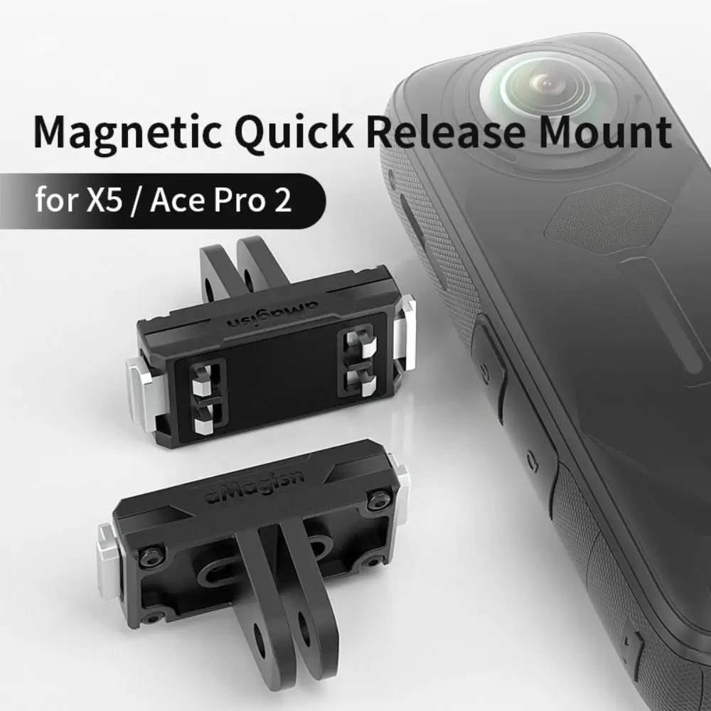 

Quick Release Magnetic Mount Adapter ABS 1/4 Screw Mount Bracket Durable Lightweight Base Adapter for Insta360 X5/Ace Pro 2/Ace